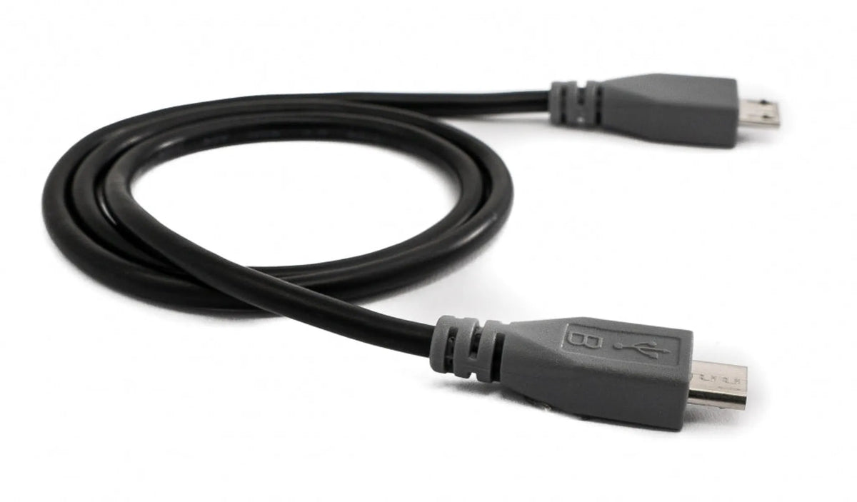 USB 2.0 Kabel 50 cm Micro B Stecker zu Stecker Adapter Schwarz | System-S