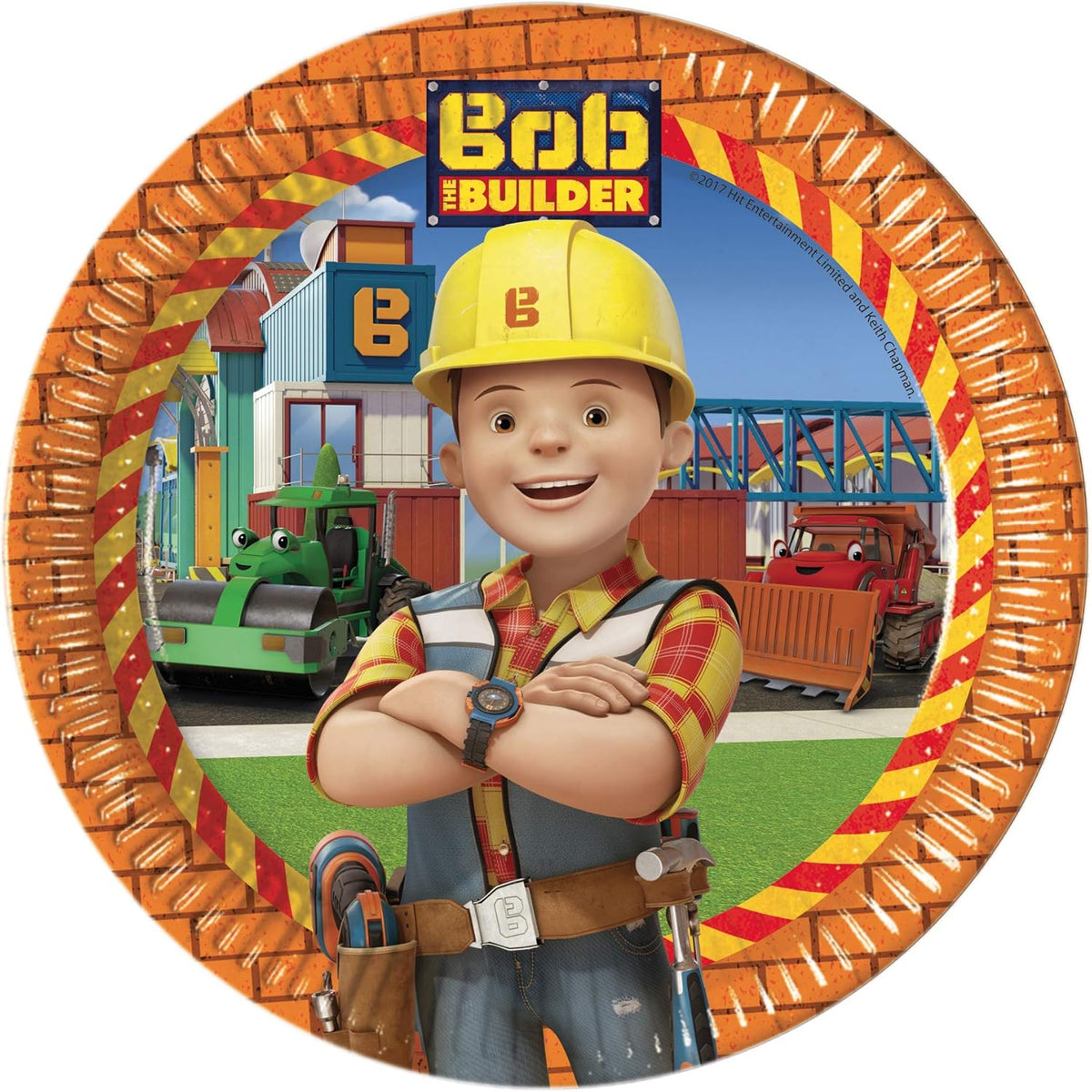 Bob the Builder - Pappteller | 8 Stück, Ø 23 cm