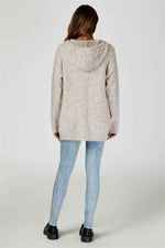 Knit Hoodie In Beige