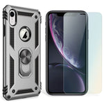 NALIA Panzerhülle für iPhone XR – Ring-Ständer 360° & Magnet-Halterung Kompatibel – RINGDEFEND (Stoßfestes Outdoor Case) – Marke aus Berlin