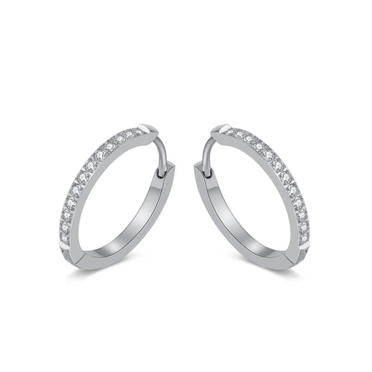 ETERNITY HOOP EARRING SILVER