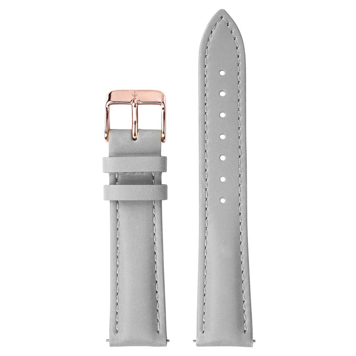 GREY LEATHER STRAP ROSE GOLD