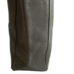 Leder Shopper mit Innentasche Dunkelgrau