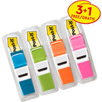 Post-it® Index Haftstreifen, Mini, Transluzente Farben, 11.9 mm x 43.2 mm, Promotion, 35 Haftstreifen/Spender, 3 Spender + 1 Gratis/Packung | 1 Stück