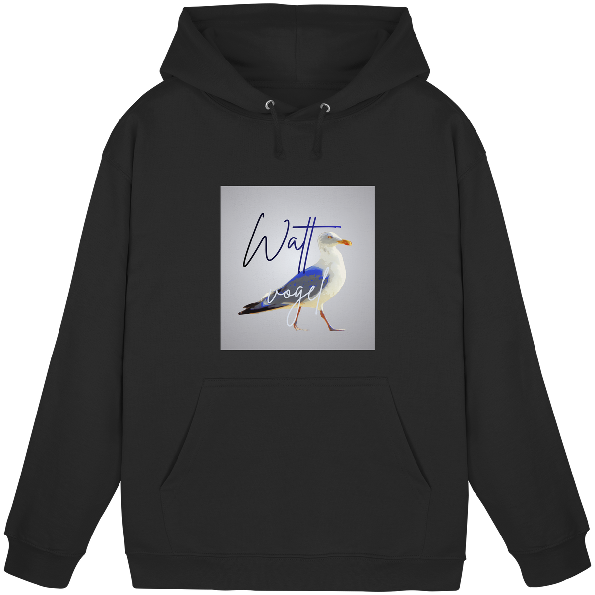 Wattvogel Motiv mit Nordsee Möwe - Basic Unisex Hoodie