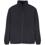 Essential Fleecejacke – rote Stickerei