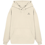 Standard Oversize Hoodie 350 g/m² – Bio-Baumwolle, schwarze Stickerei