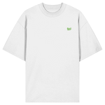 Monster Oversize T-Shirt 200 g/m² – Bio-Baumwolle, grüne Stickerei