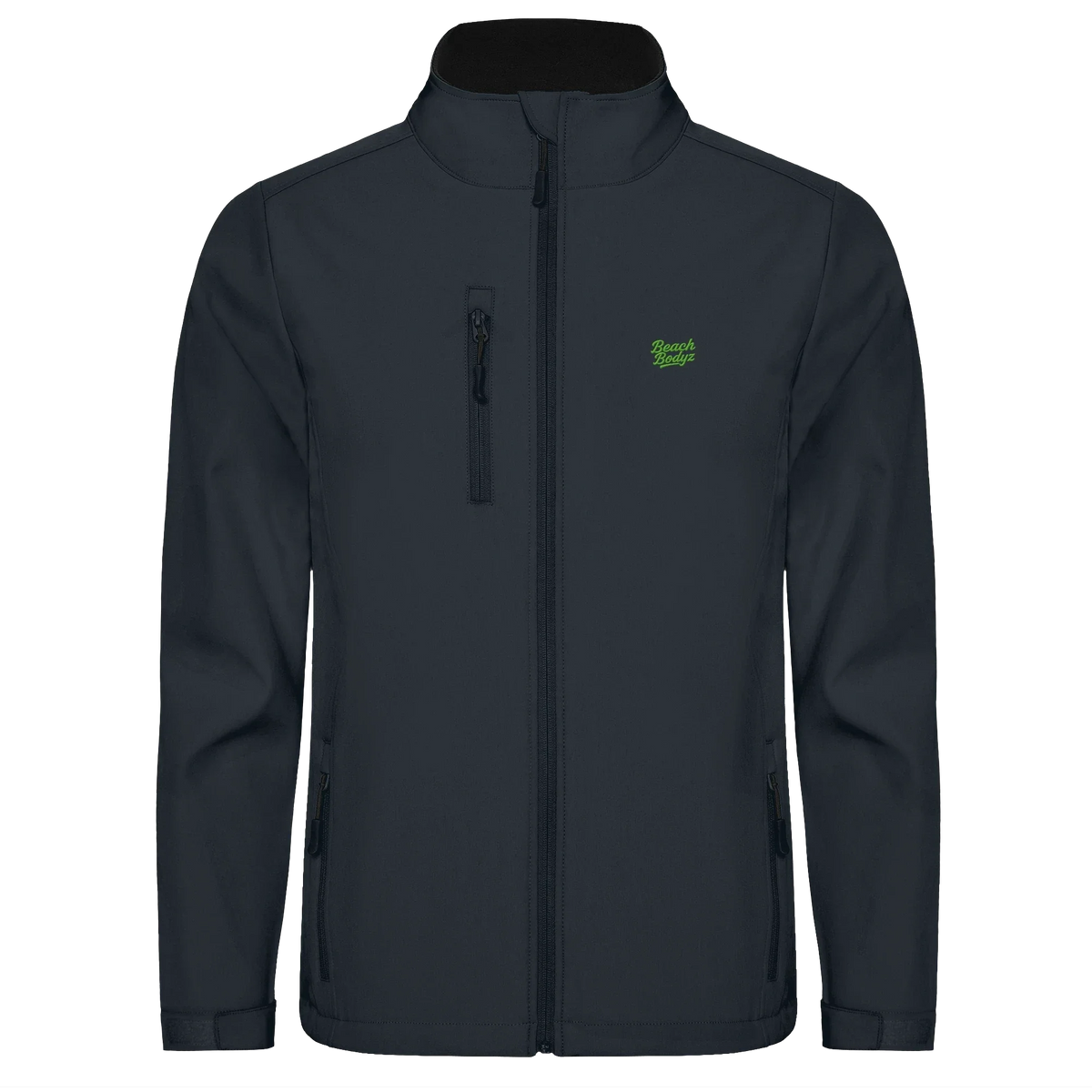 Monster Softshell Jacke – grüne Stickerei