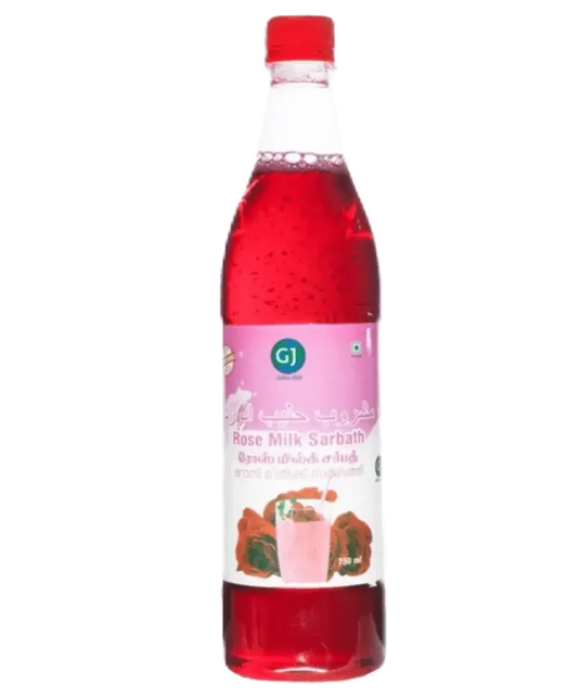 GJ Rose Milk Sarbath 750ml