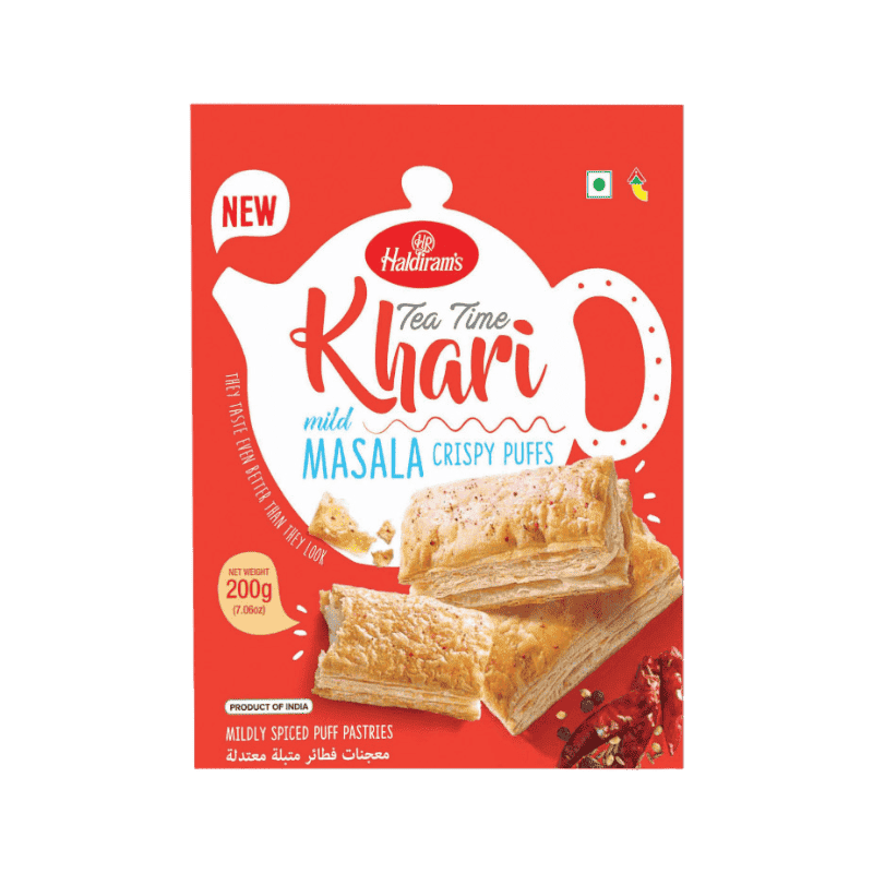 Haldiram's Khari Tea Time Mild Masala Crispy Puffs 200g - Namma Markt