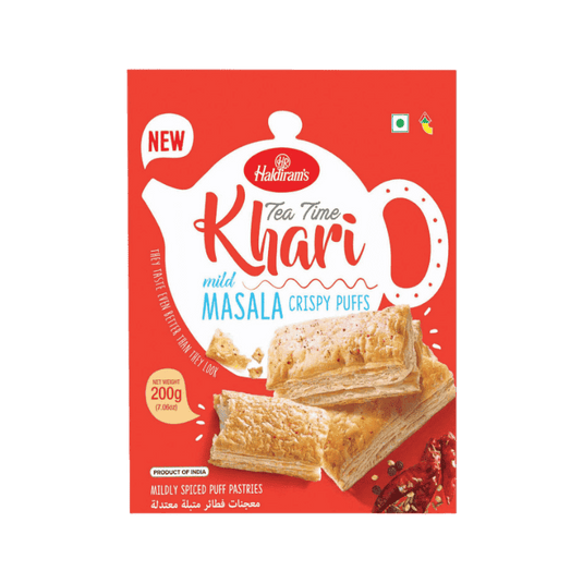 Haldiram's Khari Tea Time Mild Masala Crispy Puffs 200g - Namma Markt
