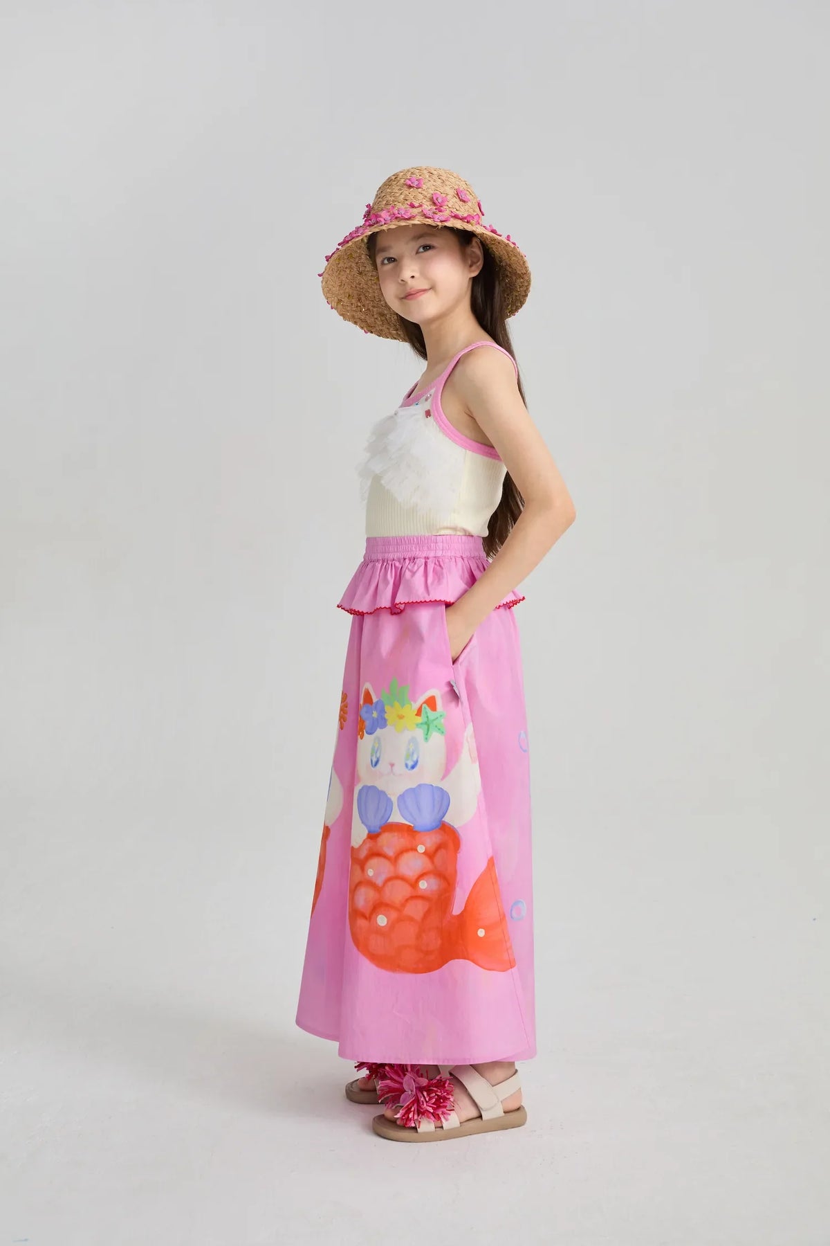 Hawaiian Mermaid Cat Culotte