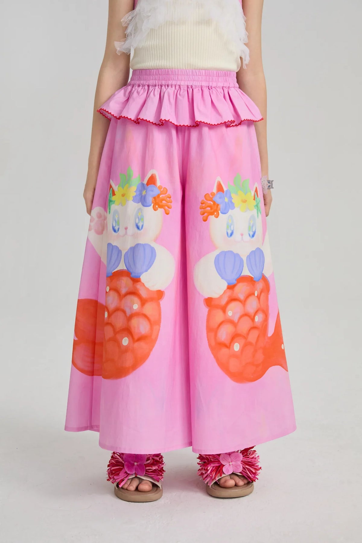 Hawaiian Mermaid Cat Culotte