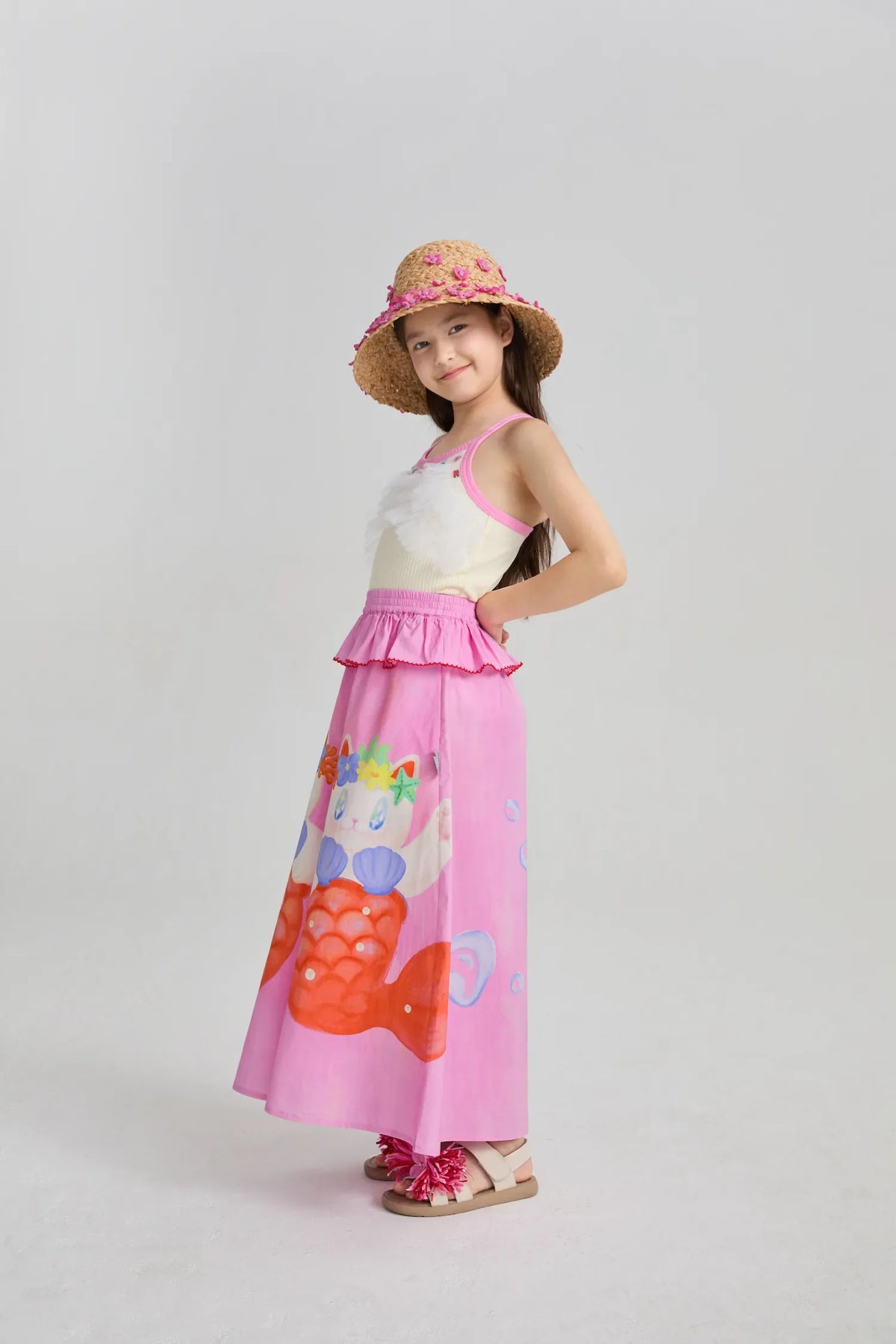 Hawaiian Mermaid Cat Culotte