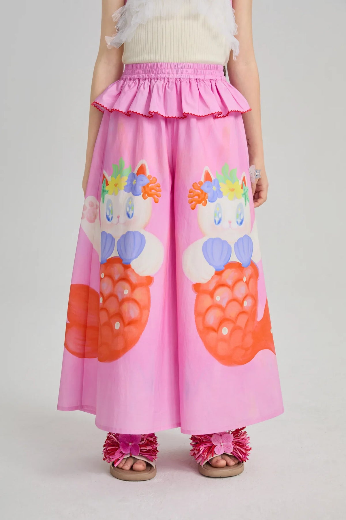 Hawaiian Mermaid Cat Culotte