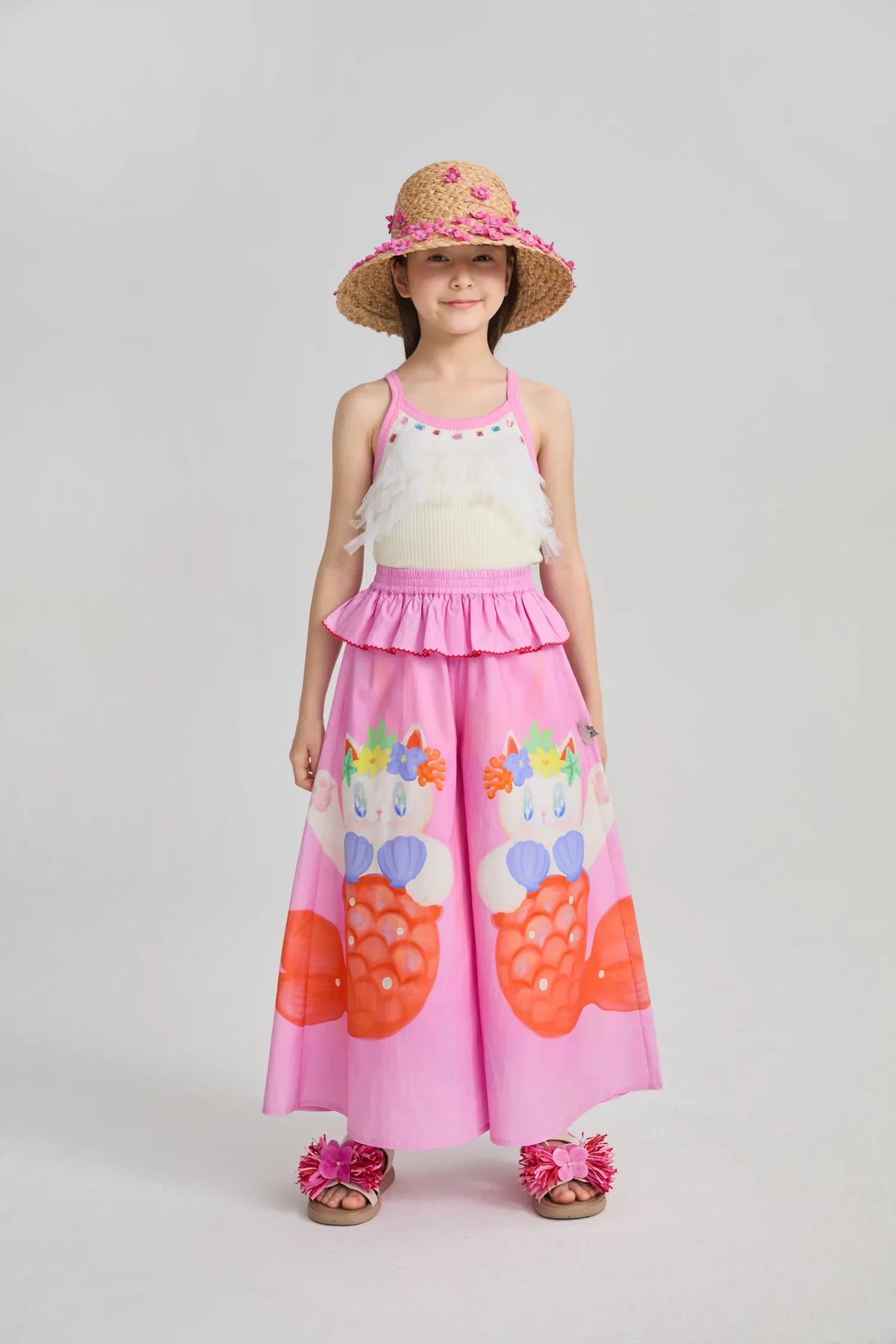 Hawaiian Mermaid Cat Culotte