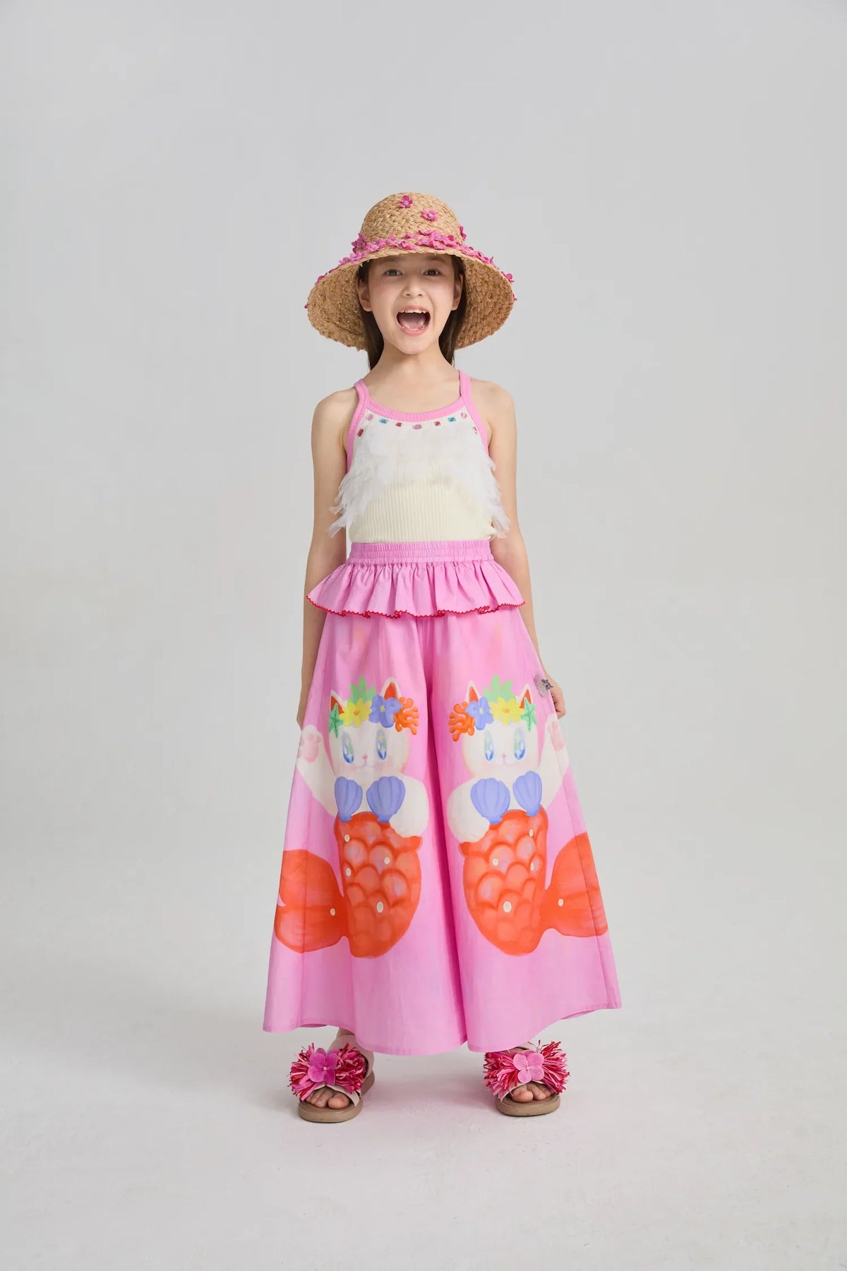 Hawaiian Mermaid Cat Culotte