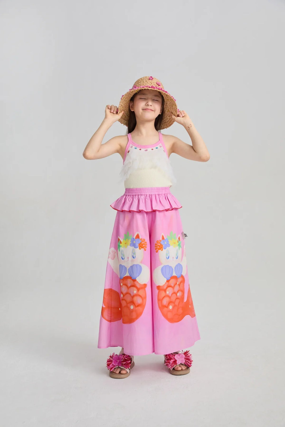 Hawaiian Mermaid Cat Culotte