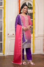 Chinon Silk Readymade Pant Style Suit in Berlin