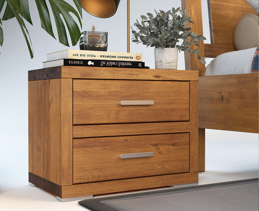 PEDENZA Massivholz Nachttisch – Zeitloses Design und Funktionalität vereint