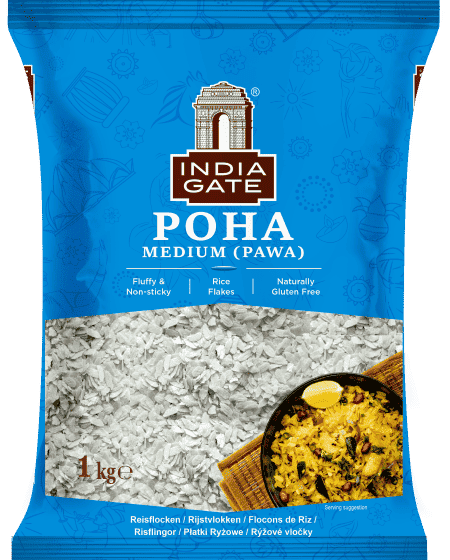 India Gate Rice Flakes Poha White medium 1kg - Namma Markt