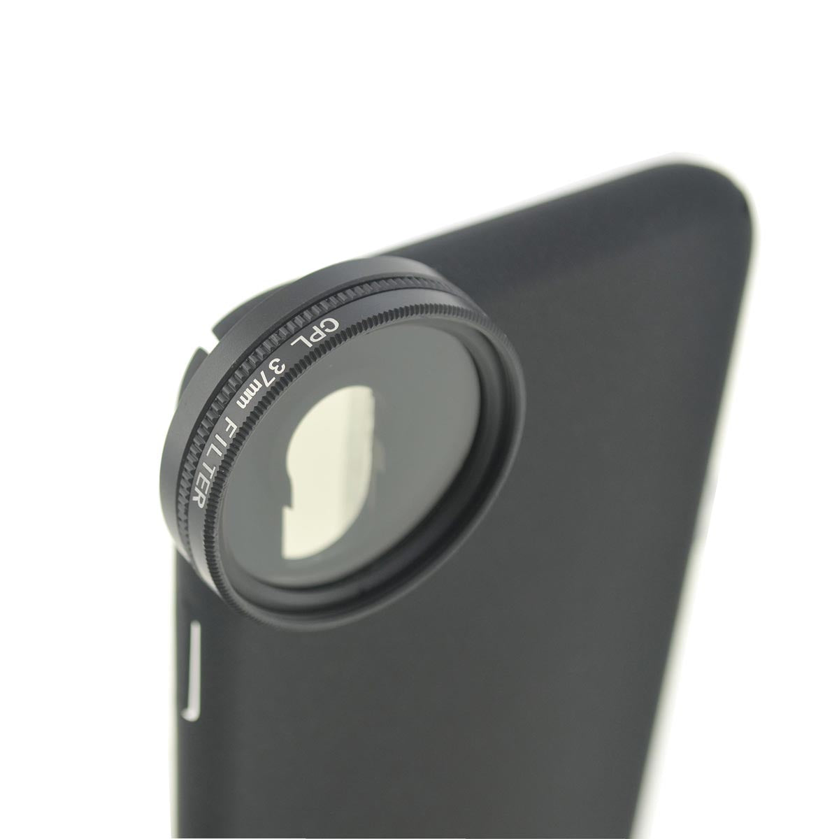 CPL Filter 37 mm Circular Polarizer Linse in Schwarz mit Hülle für iPhone XR | System-S