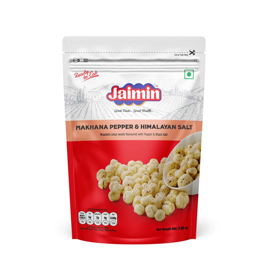 Jaimin Makhana Pepper & Himalayan Salt 80g - Namma Markt