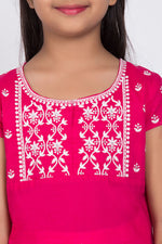 Pink Cotton Solid Kurta Leggings Set in Berlin