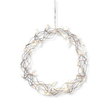 LED Weihnachtskranz 30 cm mit 40 LEDs & Timer – warmweiß, batteriebetrieben