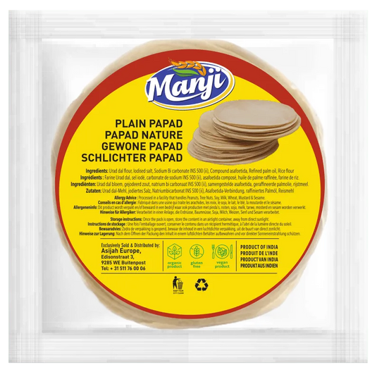 Manji Plain Papad Appalam 100g