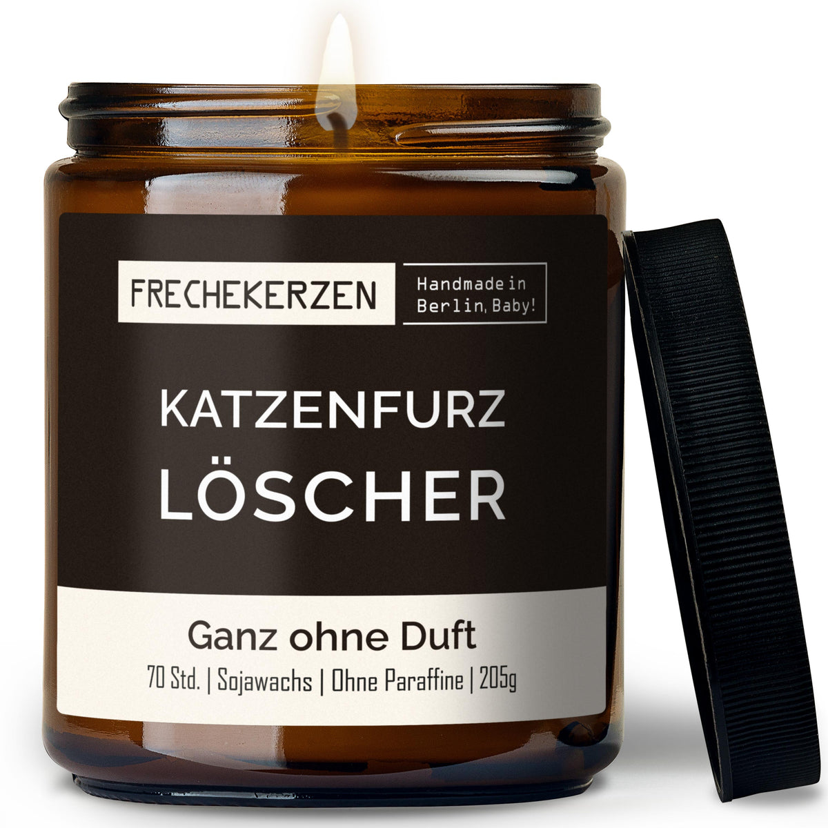 Kerze mit Spruch | katzenfurz löscher