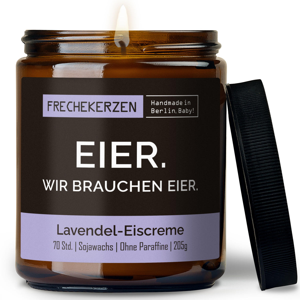 Freche Kerze | eier. wir brauchen eier.