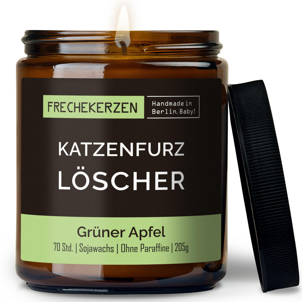 Kerze mit Spruch | katzenfurz löscher