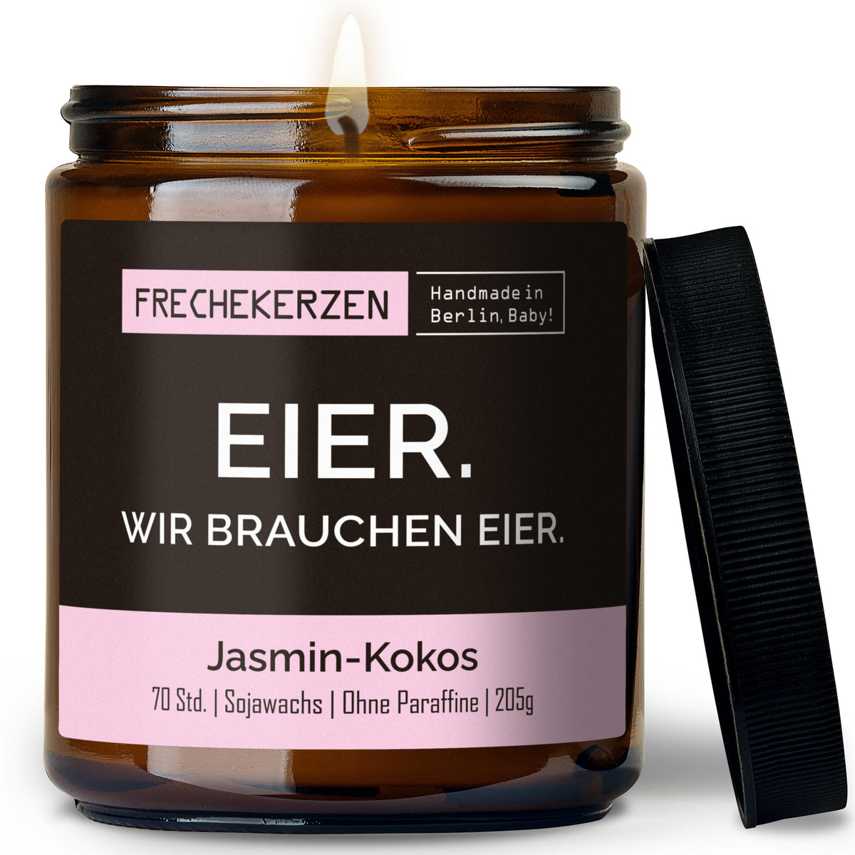 Freche Kerze | eier. wir brauchen eier.
