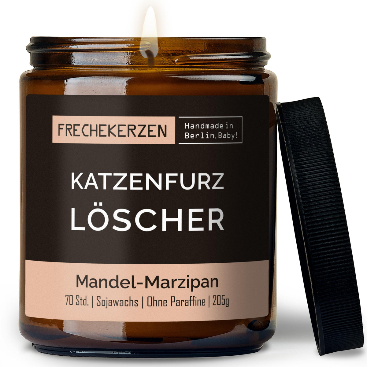 Kerze mit Spruch | katzenfurz löscher