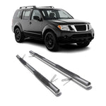Edelstahl Trittbretter Schwellerrohre für Nissan Pathfinder 2005-2012 Silber