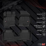 OMAC Gummi Fußmatten für Chevrolet Captiva 2006-2018 Premium Gummi Schwarz 3tlg