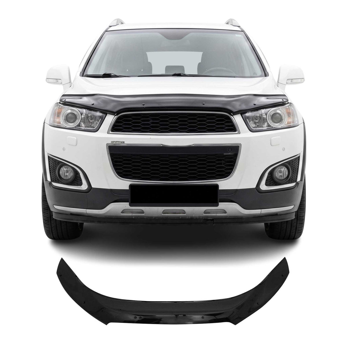 Motorhaube Deflektor Insektenschutz für Chevrolet Captiva 2011-2016 Dunkel