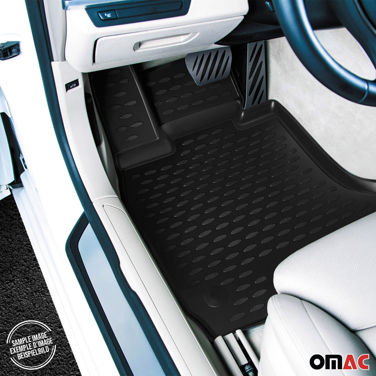 OMAC Gummimatten Fußmatten für Chevrolet Orlando 2011-2021 TPE Matten Schwarz 5x