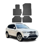 OMAC Gummi Fußmatten für BMW X3 F25 2010-2017 Automatten Gummi Schwarz 4tlg