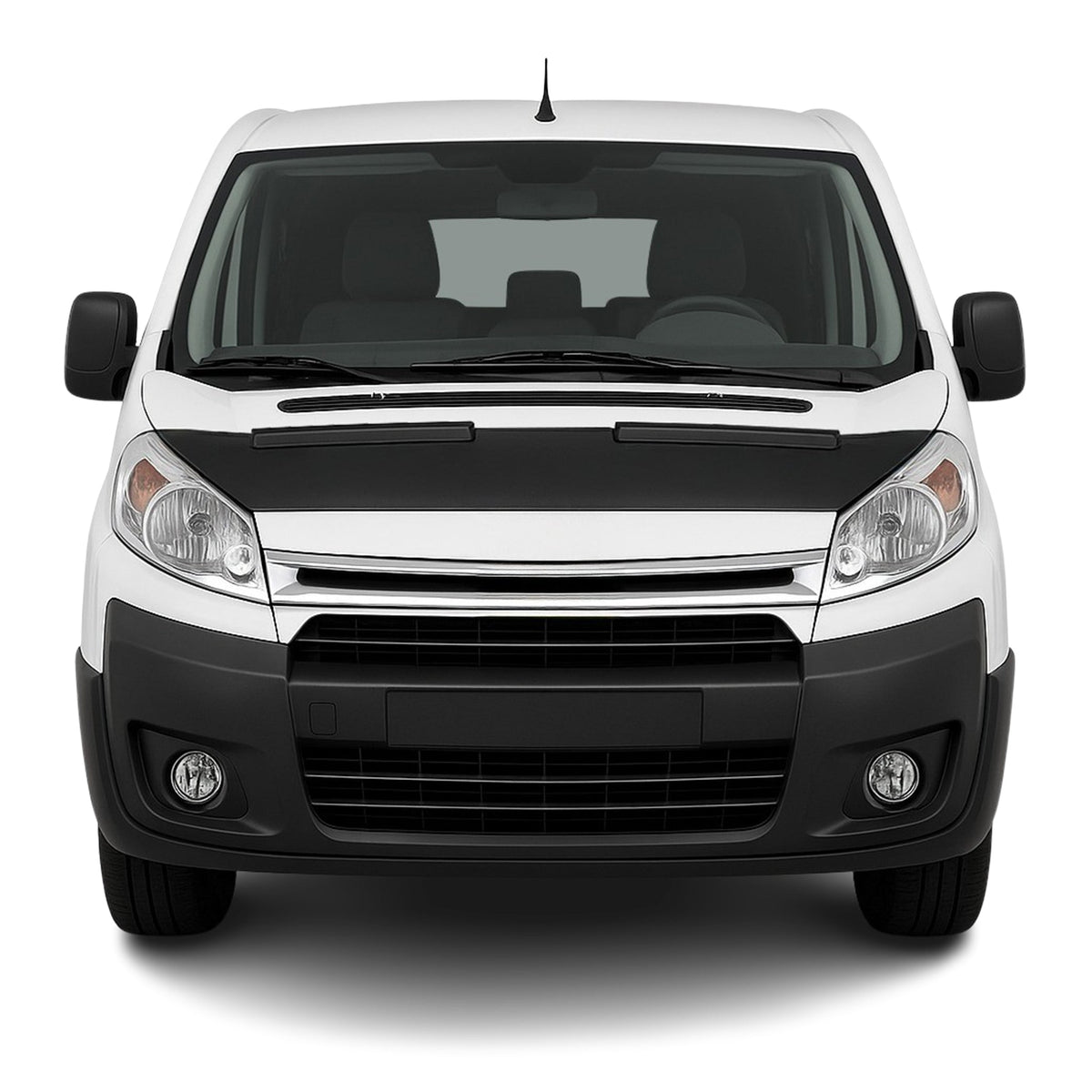 Haubenbra Steinschlagschutz Bonnet Bra für Citroen Jumpy 2007-2017 Schwarz Halb
