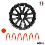 4x 14" Radkappen Radzierblenden Radblenden für VW für Audi für Skoda Schwarz Rot