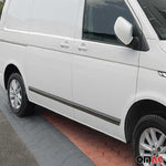 Seitentürleiste Türschutz für VW Multivan T5 2003-2015 L1 Edelstahl Dunkel 5x