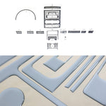 Innenraum Dekor Cockpit für Mercedes Sprinter W906 2006-2018 Aluminium Optik 18x
