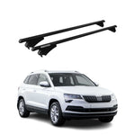 Menabo Dachträger Grundtäger für Skoda Karoq 2017-2026 75kg Alu Schwarz 2 tlg
