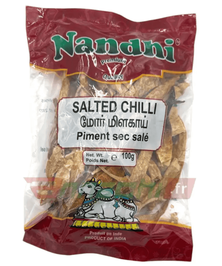 Nandhi Salted Chilli (Challa Mirapakayalu) 100g - Namma Markt