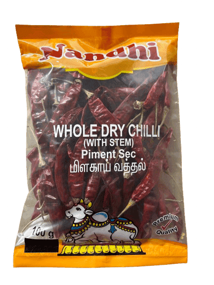 Nandhi Whole Dry Red Chilli with stem 1kg - Namma Markt