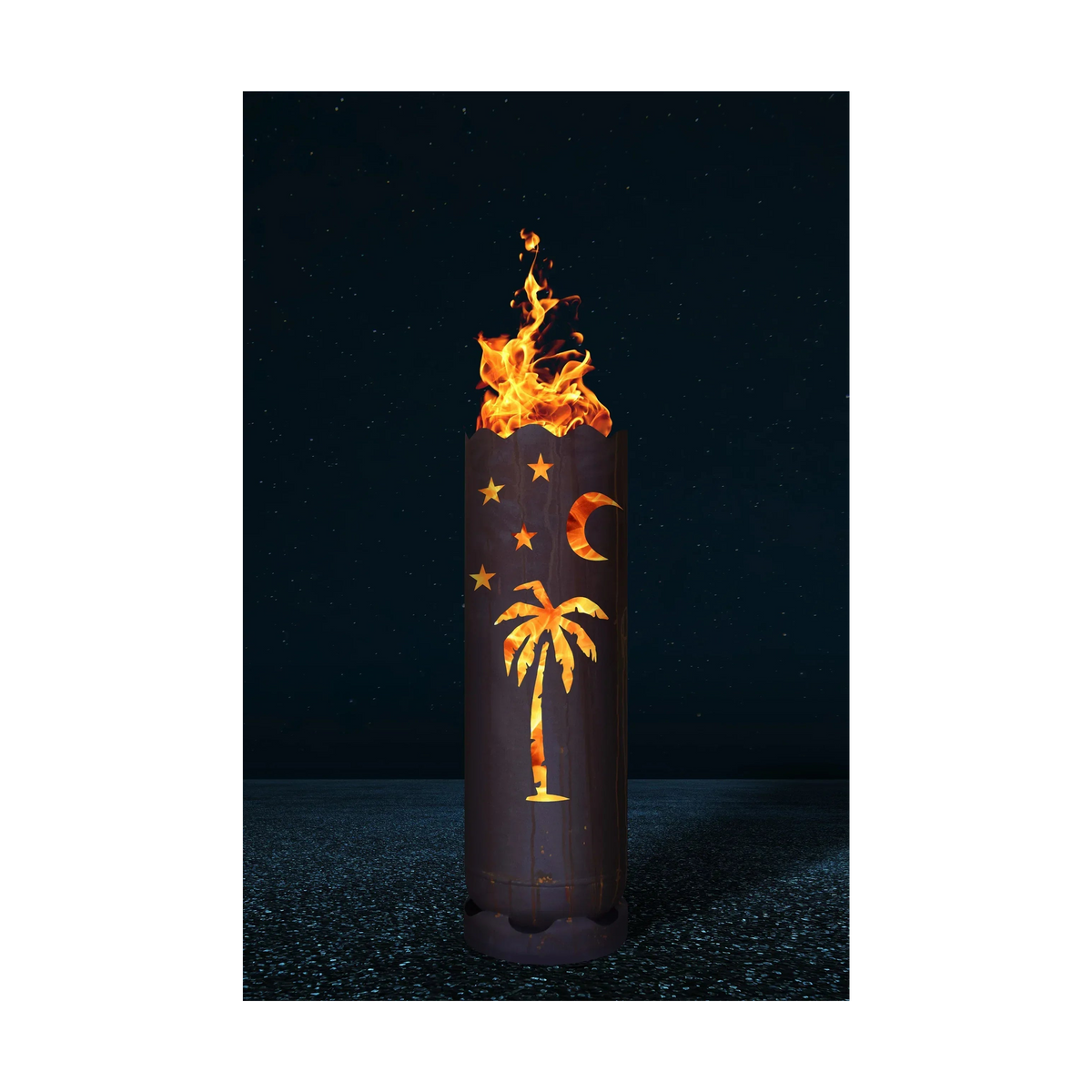 Feuertonne "Palme mit Sternen"