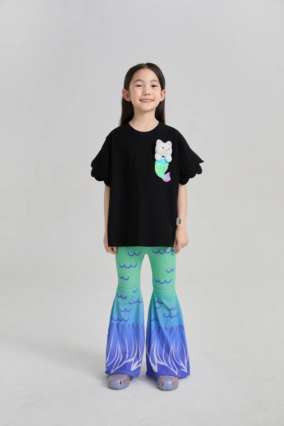 Mermaid Cat Plush Doll Tee
